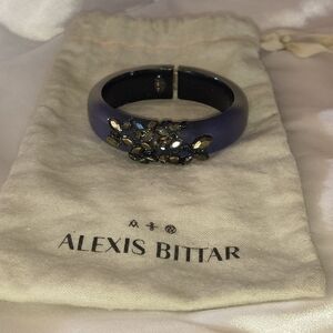 Alexis Bittar Midnight Blue and Gold Bracelet